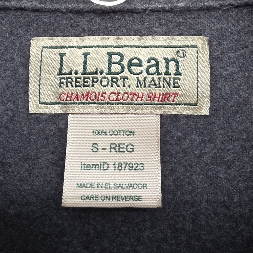 Vintage LL Bean Chamois Flannel Shirt Mens Small Long Sleeve Traditional Fit - Picture 5 of 7